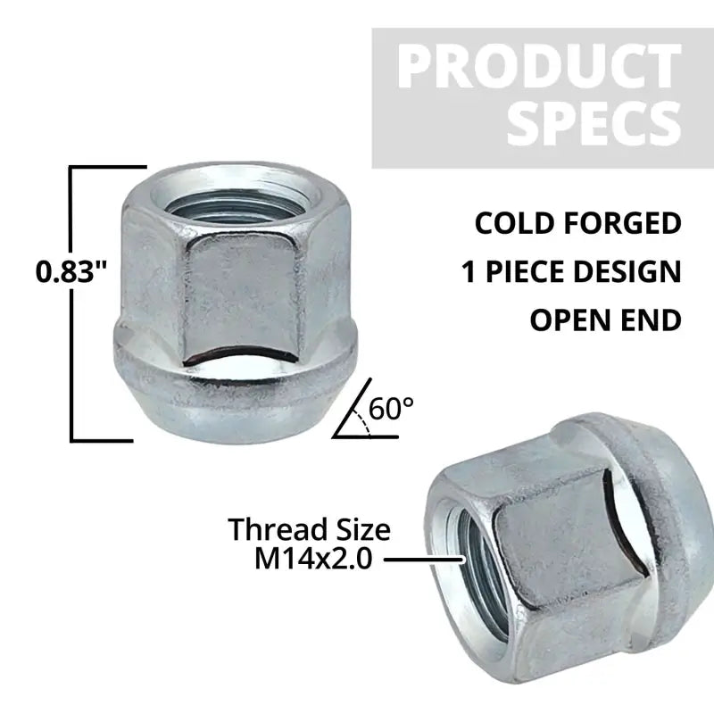 14x2 Open End 3/4’’ Hex Lug Nuts