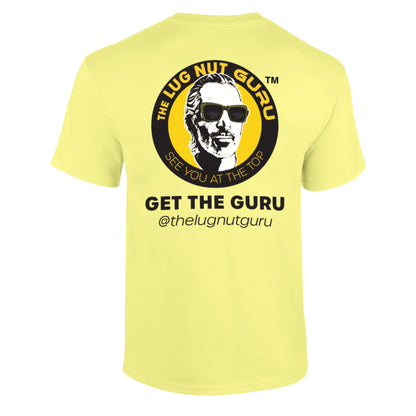 Lug Nut Guru T-Shirt - Fast Lane Yellow