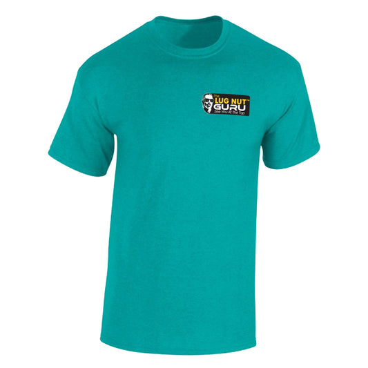 Lug Nut Guru T-Shirt - Turbo Teal